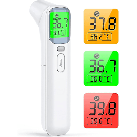 Pande & Øre Termometer, Kontaktløs Infrarød Termometer Til Børn & Voksne, Medicinsk Termometer Med Feberalarm, Digitalt Termometer