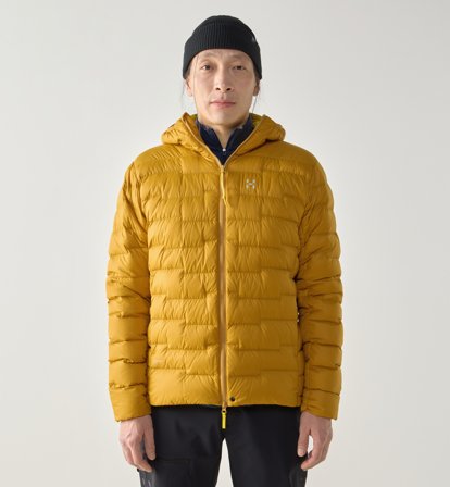 Haglöfs ROC Flash Down Hood Men Clay Yellow/Tech Yellow - HerreL