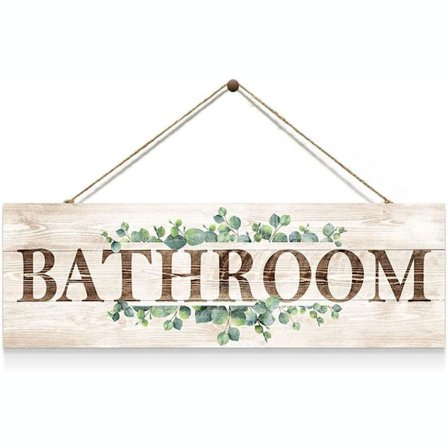 Træ Badeværelse Tegn Brev Dekoreret Liste Træ hængende væg