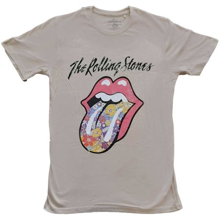 The Rolling Stones Unisex Vuxen Blommor Bomull Logotyp T-shirt XL