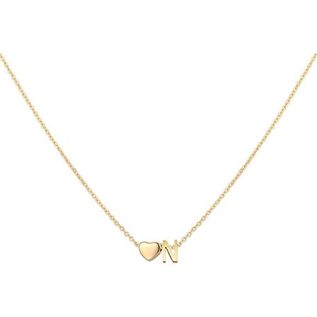 Initialer hjerteformet halskæde, titanium stål hjertevedhæng, personlig initialnavn halskæde til kvinder.