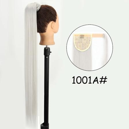 34 Tommer Syntetisk Ponytail Hårforlængelse Clip I Falsk Paryk Hårpiece Blond Omslag Rundt Pigtail Lang Smink Overhead Pony Tail 1001A 34inches 85cm
