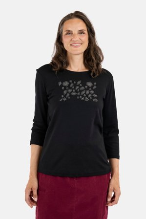 SIGNATURE - 3/4 Ærmet T-shirt - Sort - Similisten