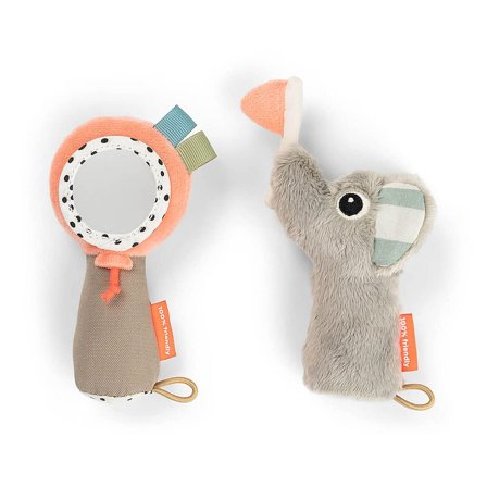 Done by Deer Sanserangle med Spejl Celebration Farvemix, Børn & Forældre, Legetøj, Rangler