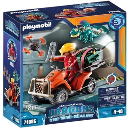 PLAYMOBIL - 71085 - Dragons Nine Realms: Icaris Quad - Monivärinen - 4-vuotiaille ja sitä vanhemmille lapsille Flerfärgad