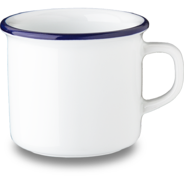 Espressokop G. Benedikt Retro Blå kant 8cl