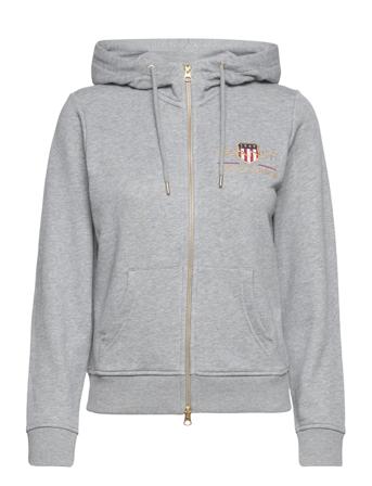 Archive Shield Full Zip Hoodie Huppari Harmaa GANT