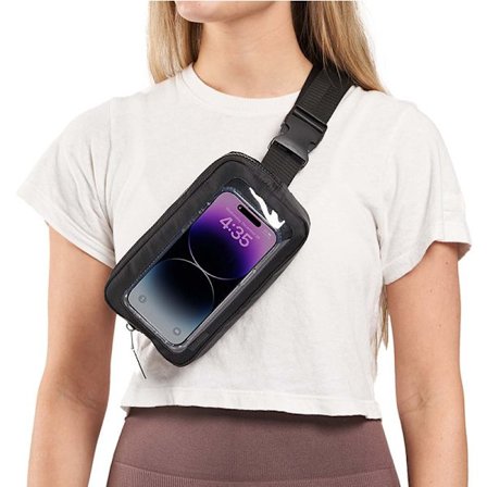 Fanny Packs (Sort) til mænd og kvinder, vandafvisende sports Wai