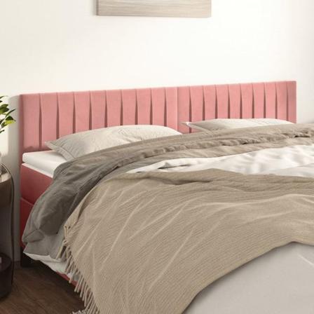 Vidaxl Huvudgavlar 2 St Rosa 90x5x78/88 Cm Sammet Rosa
