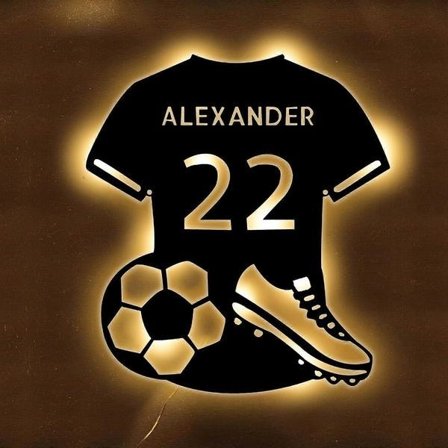 Fotball LED Neonskilt for Veggdekorasjon, USB-drevet med Dimmer, Soverom Sportsinnredning Party Bar Bursdagsgave