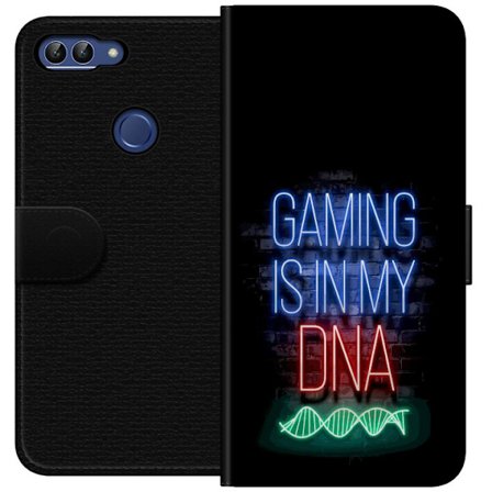 Yhteensopiva Lompakkokotelo Huawei P smart Viktor Gyökeresin muotokuva vihreässä paidassa, jossa on leijonamotiivi ja intensiivinen vihreä tunnelma