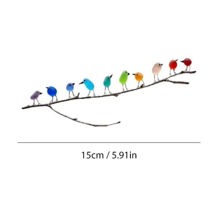 Sea Glass Rainbow Bird Ornament Glass Bird Figurine 10 FUGLER-NR