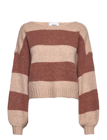 Onlaya Life L/S Boatneck Pull Cc Knt Brown ONLY