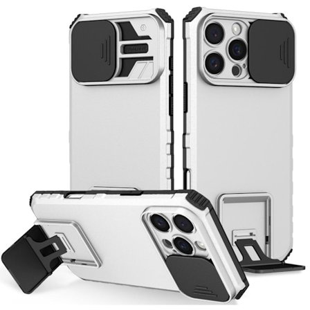 iPhone 16 Pro Max Skal med kameraskydd - Silver