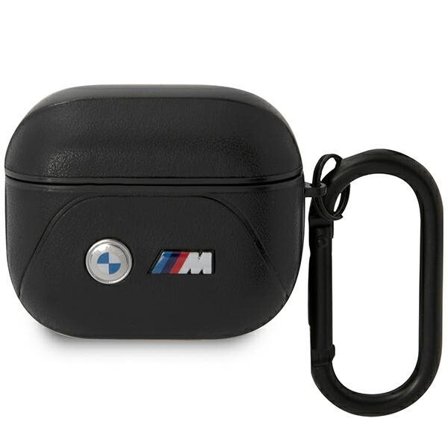 BMW BMA322PVTK AirPods 3 gen suojus musta/musta Nahka kaareva linja