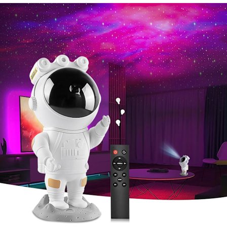 Astronaut LED Galaxy-projektor Stjernehimmel nattlys, Astronaut stjerneprojektor med