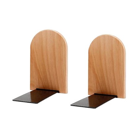 Par av trebokstøtter Bokstøtter Kontorbøker Bokhylle Stopper Hjemmekontor Skole Standardstørrelse