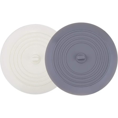 2-pakning karplugg, 15 cm stor silikonavløpsplugg for badekar, vask og dusj, flat sugehårstopperdeksel, universell passform for badekar