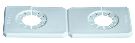 Purus Duo-Täck Dekkskive for doble rør, delbar, hvit For rør dy. 15-22 mm, Installasjon