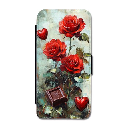 Alla Hjärtans Dag Oljemålning iPhone 12/iPhone 12 Pro Flip Mobilfodral