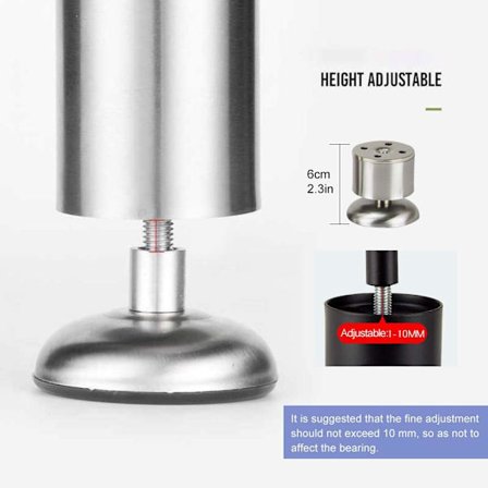 *Møbelben, 4 stk. rustfrit stål sofa ben, justerbar Ca*