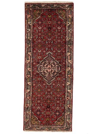 Tapis D'orient Asadabad 77X199 De Couloir Noir/Rouge Foncé (Laine, Perse)
