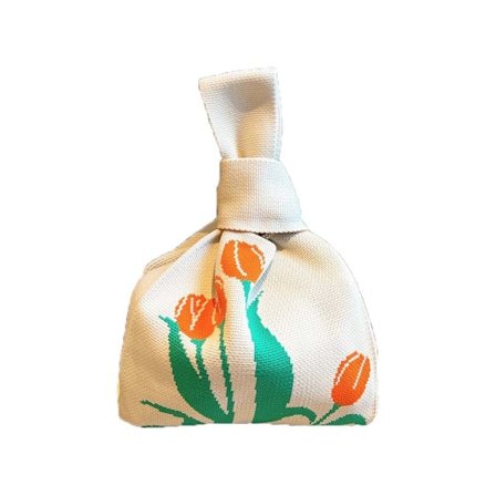 Stickad handväska tygväska 4 4