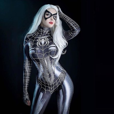 Spiderman Cosplay Kvinne Sexy Zentai Dress Spandex Bodysuit Superhelt Zentai Dress Halloween Carniva