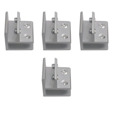4 st Aluminium 90 Grader 8-12mm Glasklämma för Glas Skåp
