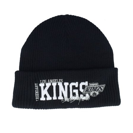 Mitchell & Ness - NHL Svart cuff Beanie - Los Angeles Kings Billboard Knit Vintage Black Cuff @ Hatstore
