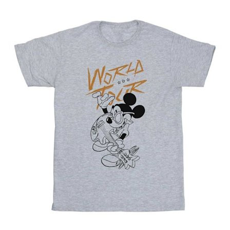 Disney herr Mickey Mouse World Tour Line T-shirt 3XL Sports Grey