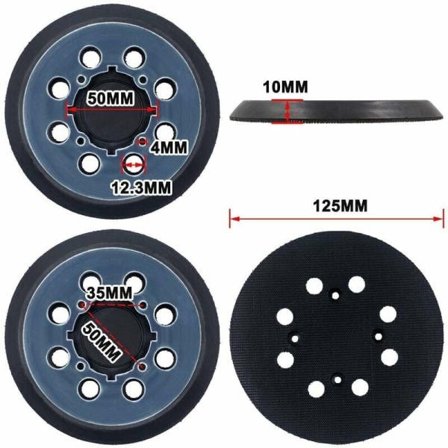 2 stk. erstatningspute for DeWalt DCW210N DWE6423 5" slipemaskin, original
