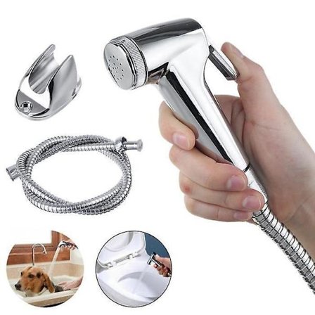 Hand Shower Stainless Steel Toilet Shower Kit, Spray Hand Shower With Hose, Type1 Support