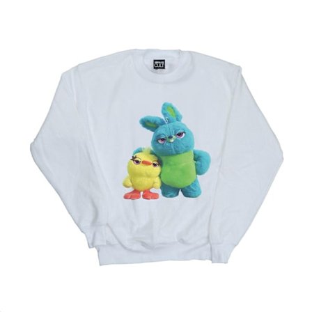 Disney Pojkar Toy Story 4 Ducky Och Bunny Sweatshirt 7-8 År Vit