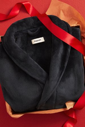 Kappahl | Morgonrock i fleece | Mörkblå