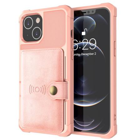 Iphone 13 - Skal Med Korthållare Roséguld