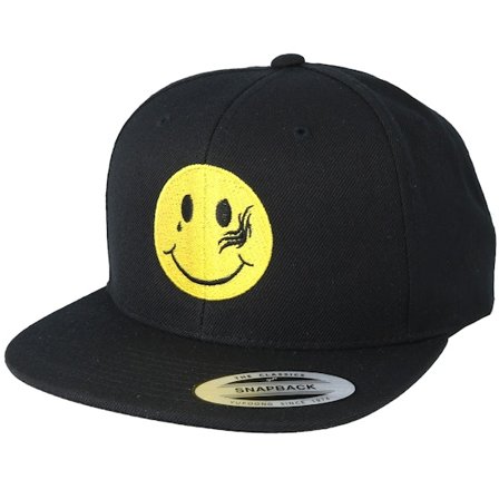 Tattoo Collective - Noir snapback Casquette - Smiley Tattoo Black Snapback @ Hatstore