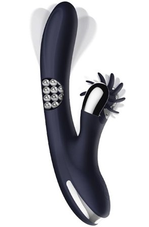 Royalspace Vibe With Rotating Tongues & Internal Beads Vibrator med slickhjul - Blushme.se