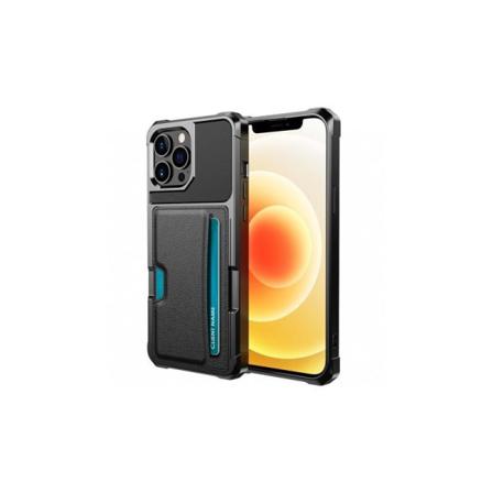 Iphone 13 Pro Max Stöttåligt Skal Med Kortfack Solid V2 Svart