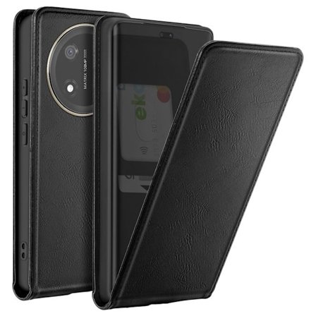 Housse Clapet Vertical - Honor - Magic 7 Lite - Kunstlæder - Sort - Indbygget kortopbevaring
