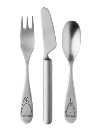 Una With Pingo Children's Cutlery Set - 3 Pcs. Home Meal Time Cutlery Hopea Stelton