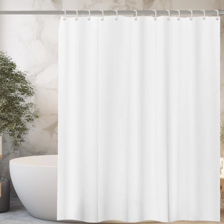 Ensfarvet bruseforhæng/vandtæt bruseforhæng til badeværelse 180x180 cm - Vandtæt, skimmelresistent PEVA med 12 kroge