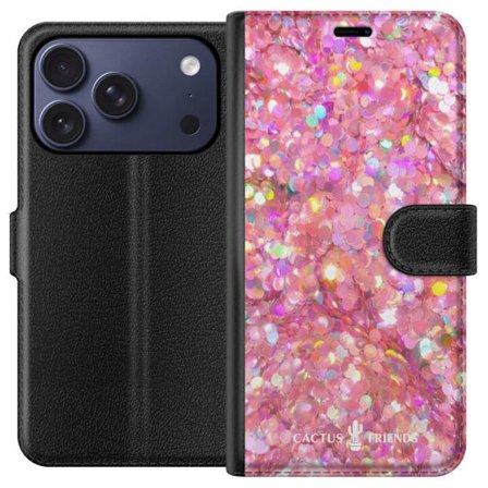Yhteensopiva Lompakkokotelo Apple Apple iPhone 17 Pro Cactus and Friends – PinkGlitter