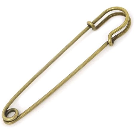 20 stycken 3 tums kraftiga extra stora säkerhetsnålar för filtar, kjolar (brons)