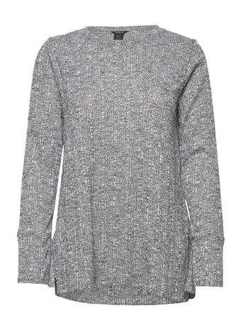 Top Dagny Langærmet T-shirt Grå Lindex