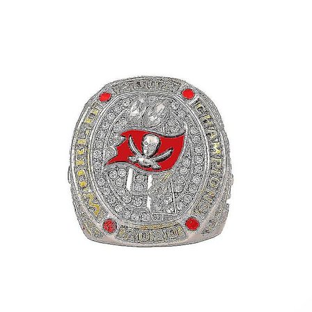 2021 NFL Tampa Bay Buccaneers Super Bowl Championship Ring Øreringe Armbånd Justerbar Amerikansk Fodbold Armbånd Ferskenhjerte Diamant Vedhæng