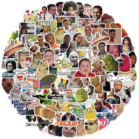 100 kpl Hauskoja Meemi Vinyylitarroja, Suuri Tarrapaketti Kannettavalle Tietokoneelle, Puhelimelle, Vesipulloille, Tietokoneelle. Vine Tarra DIY 