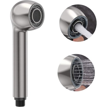Børstet Sølv G1/2 Håndbruser Armatur Køkken Bruserhoved Spray Udskiftning Til Badeværelse Sølv Børstet([HK])