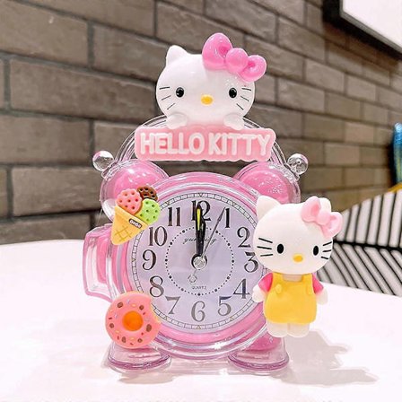 Sanrio HelloKitty MyMelody Cinnamoroll Vekkerklokke Kawaii Anime Kjøkken Timer Vekkerklokke Mini Stue Hjem Dekorasjon Gave