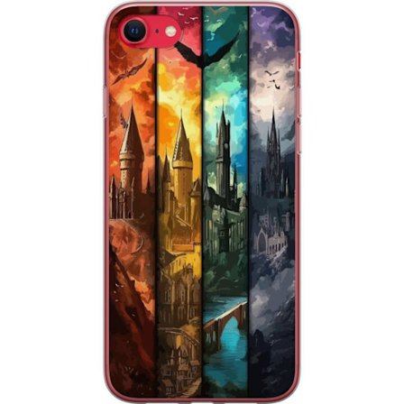 Kompatibelt Mobildeksel til Apple Apple iPhone 7 Fire magiske slott i forskjellige elementfarger, episk fantasikunst med ild vann luft og mørke i det